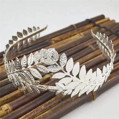 Lapų stiliaus Vestuvių Vakarėlis Karūnos nuotakos Tiara Vintage Bride plaukų lankelis Auksinis / Smulkintas nuotakos galvos aksesuarai Moteriški papuošalai plaukų juosta
