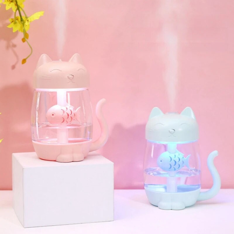 350ML USB Mini Air Humidifier Ultrasonic Mist Maker Sprayer for Home Office Mute Humidificador με έγχρωμη λάμπα LED αποσμητικό αέρα