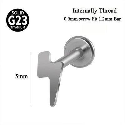 1PC ASTM F136 Star Moon Heart Labret iekšēji 0,9 mm vītne lūpu spirāle skrimšļa auss daivas pīrsings rotaslietas 16G