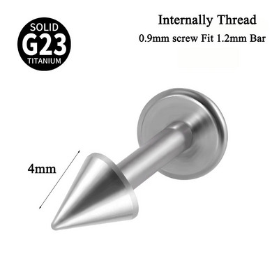 1PC ASTM F136 Star Moon Heart Labret iekšēji 0,9 mm vītne lūpu spirāle skrimšļa auss daivas pīrsings rotaslietas 16G