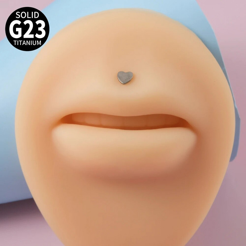 1PC ASTM F136 Star Moon Heart Labret iekšēji 0,9 mm vītne lūpu spirāle skrimšļa auss daivas pīrsings rotaslietas 16G