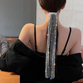 FYUAN Shine pilnas Kalnų krištolas plaukų segtukai moterims Bijoux Long Kutas Crystal Plaukų Priedai Vestuvių Banketų Papuošalai