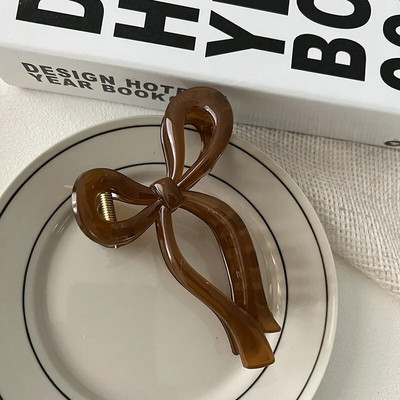 Korejska verzija Jednostavnog smisla, trodimenzionalna linija, vrpca, mašna, velika kosa, kandža, želatinasta tekstura, akrilna kopča za morski pas za žene, djevojke