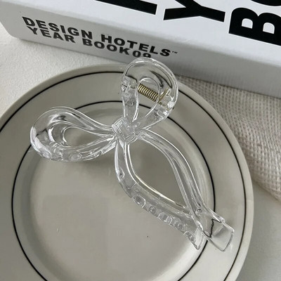 Korejska verzija Jednostavnog smisla, trodimenzionalna linija, vrpca, mašna, velika kosa, kandža, želatinasta tekstura, akrilna kopča za morski pas za žene, djevojke