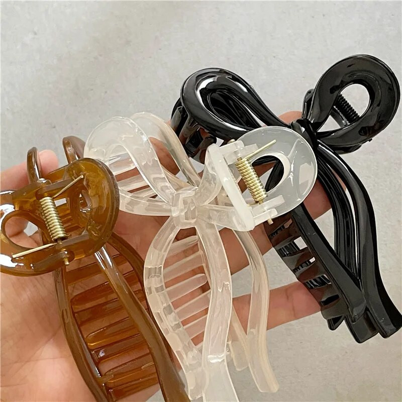 Korejska verzija Jednostavnog smisla, trodimenzionalna linija, vrpca, mašna, velika kosa, kandža, želatinasta tekstura, akrilna kopča za morski pas za žene, djevojke