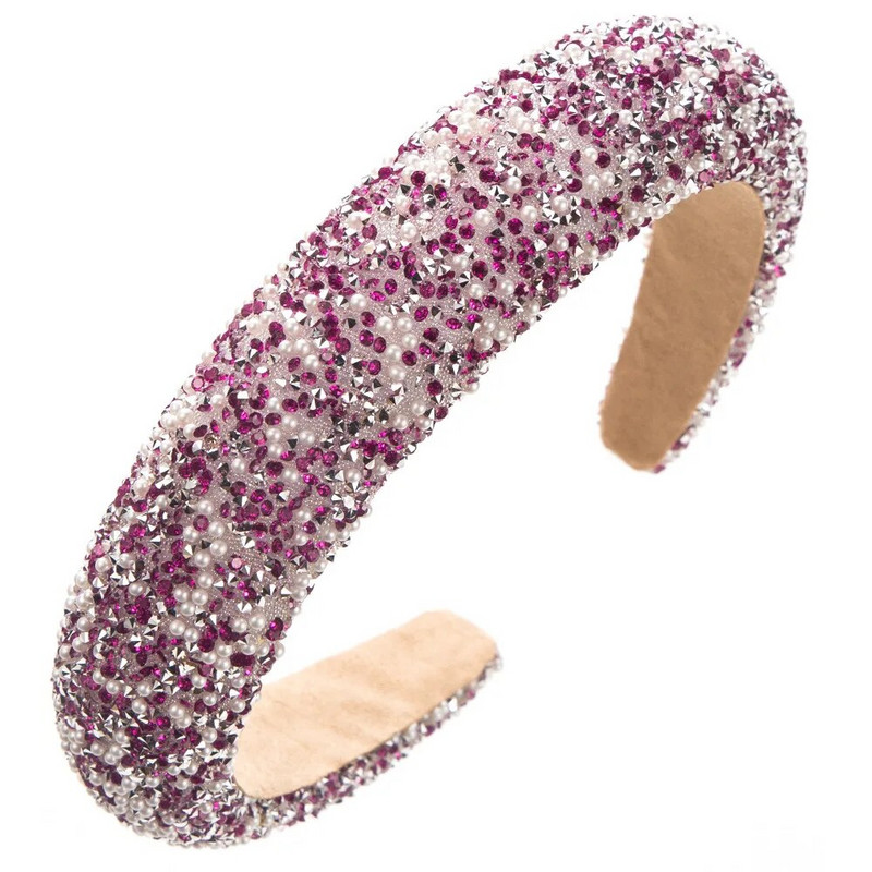 Žene Djevojke Proljeće Šarena svjetlucava spužva Podstavljena traka za kosu Traka za kosu Dodaci za kosu za odrasle Hair Jewley