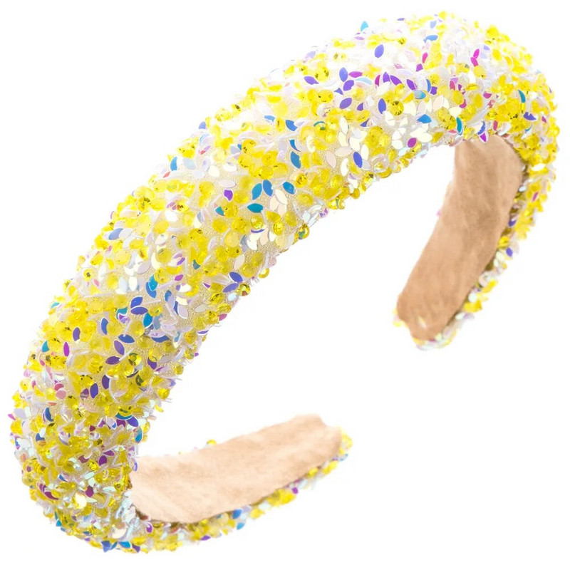 Sievietes, meitenes, pavasaris, krāsaini vizuļi, sūklis, polsterēts matu lente, galvas saite pieaugušajiem matu aksesuāri matu jewley