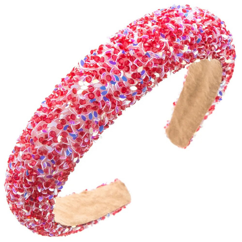 Sievietes, meitenes, pavasaris, krāsaini vizuļi, sūklis, polsterēts matu lente, galvas saite pieaugušajiem matu aksesuāri matu jewley