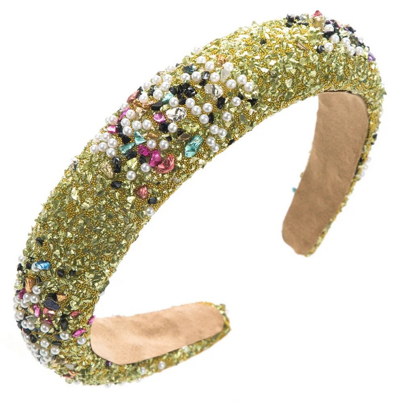 Modna nova plava traka za glavu Južna Koreja High Sense biserni dodaci za kosu od prirodnog kamena Visoka spužvasta traka za glavu na glavi 519