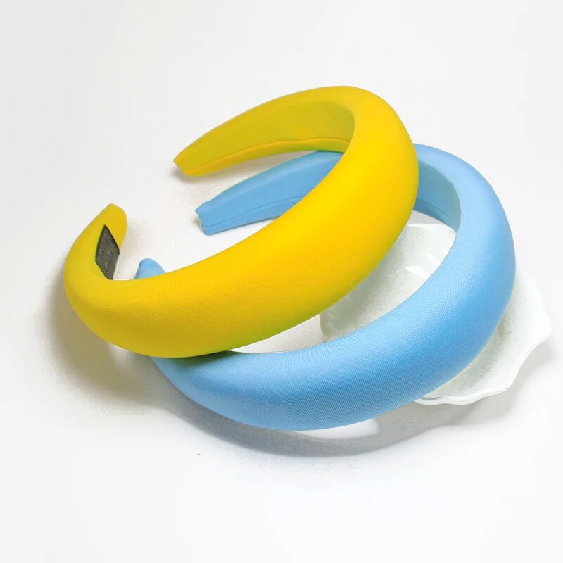 Lystrfac Solid Color Milk Shreds Hairband με επένδυση για γυναίκες Μόδα ρετρό σφουγγαράκι κεφαλόδεσμο θηλυκά αξεσουάρ μαλλιών