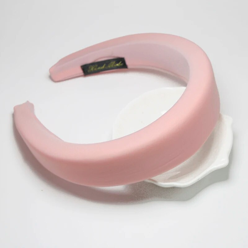 Lystrfac Solid Color Milk Shreds Hairband με επένδυση για γυναίκες Μόδα ρετρό σφουγγαράκι κεφαλόδεσμο θηλυκά αξεσουάρ μαλλιών