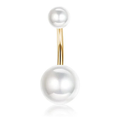 Drperfect srebrni pozlaćeni piercing za pupak kirurški prsten od nehrđajućeg čelika za pupak za žene Nakit za piercing za pupak