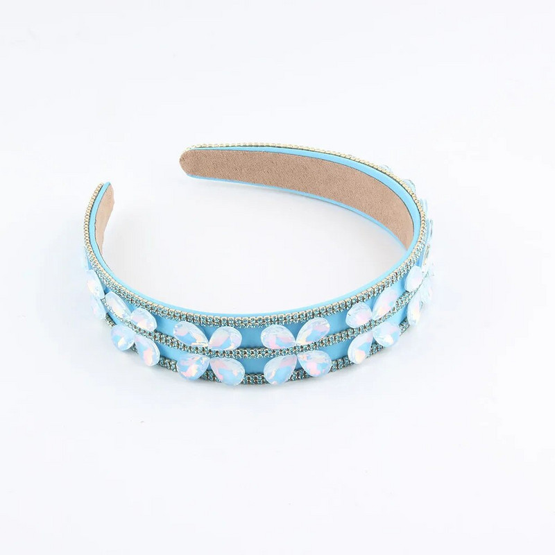 Bohēmijas tautu krāsainas kristāla krelles Polsterētas matu lentes Galvas saite Neatkarības diena Pieaugušo matu aksesuāri Matu Jewley