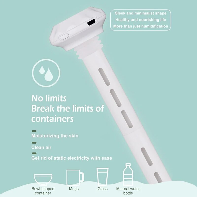 USB φορητός υγραντήρας αέρα αυτοκινήτου Δωμάτιο σπιτιού Επιφάνεια εργασίας γραφείου Μικρός υγραντήρας νερού ψεκασμού Nano Υγραντήρες φλυτζανιών μεταλλικού νερού