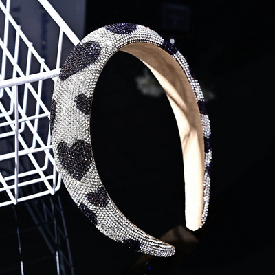 FYUAN Γυαλιστερές πολύχρωμες κορδέλες κεφαλής με στρας ροζ μαύρες κορδέλες κεφαλής βελούδινο για γυναίκες Αξεσουάρ μαλλιών Κοσμήματα