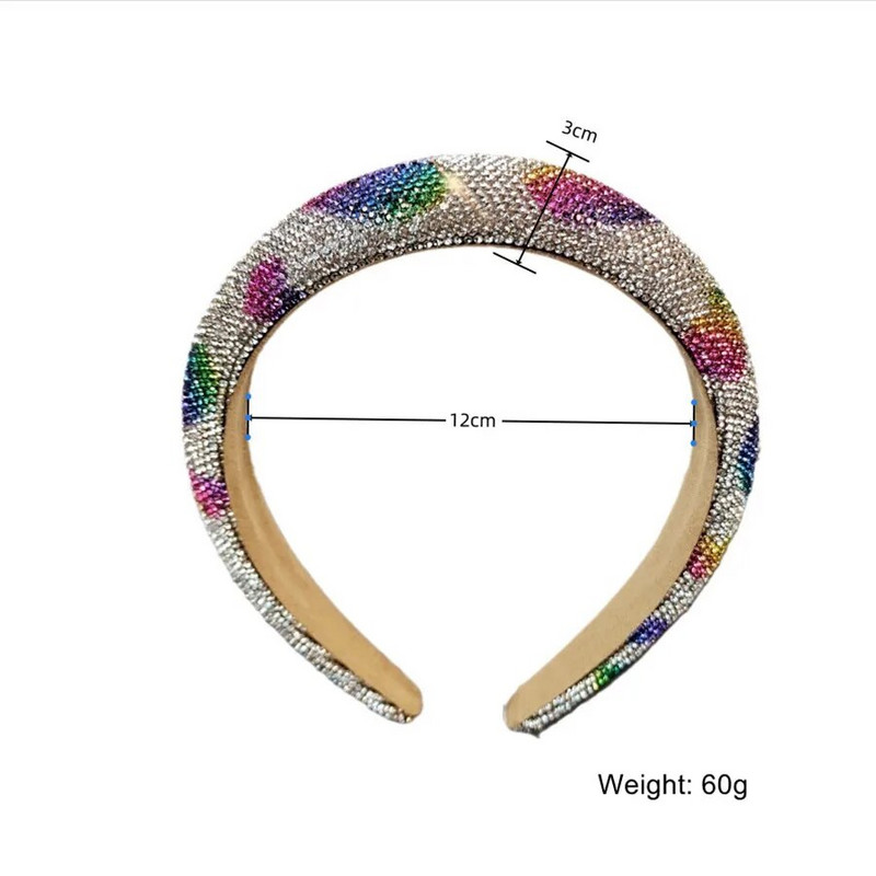 FYUAN Γυαλιστερές πολύχρωμες κορδέλες κεφαλής με στρας ροζ μαύρες κορδέλες κεφαλής βελούδινο για γυναίκες Αξεσουάρ μαλλιών Κοσμήματα