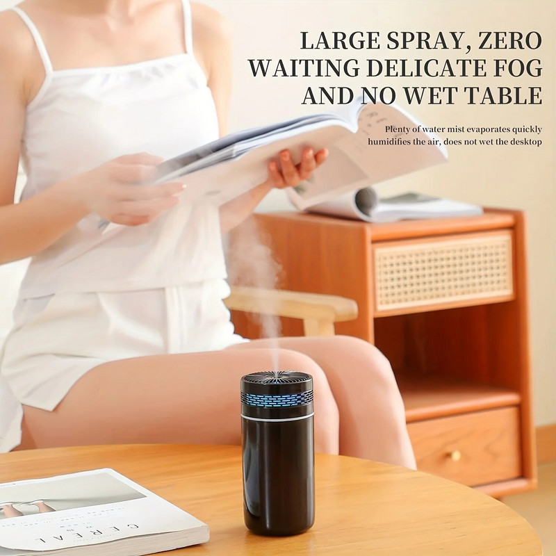 Φορητό φως LED 250ml Υγραντήρας Spray Mist Double Wet Aroma Essential Oil Diffuser mini h2o υγραντήρας αέρα