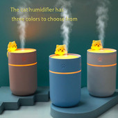 Gaisa mitrinātājs aromterapijas mašīna Karikatūras kaķu aromātu difuzors ar nakts gaismu USB aukstās miglas automāts mājas svaiga gaisa attīrītājam