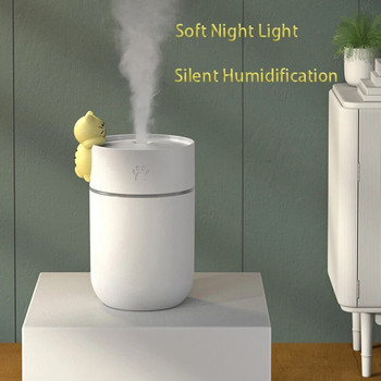 Овлажнител за въздух Ароматерапевтична машина Карикатура Котешки ароматен дифузьор с нощна лампа USB Cold Mist Maker за дома Пречиствател на свеж въздух