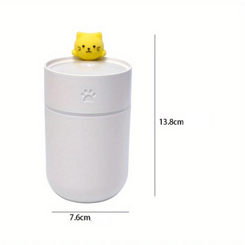 Υγραντήρας αέρα Μηχάνημα αρωματοθεραπείας Cartoon Cat Aroma Diffuser with Night Light USB Cold Mist Maker for Home Fresh Air Purifier