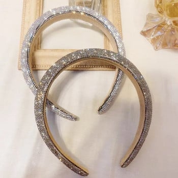 Full Rhinestone Luxury Headband Sponge Thickened Ladies Heightening Hairband Rhinestone 2022 Αξεσουάρ για τα μαλλιά με νέα κορεατική σχεδίαση