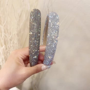 Full Rhinestone Luxury Headband Sponge Thickened Ladies Heightening Hairband Rhinestone 2022 Αξεσουάρ για τα μαλλιά με νέα κορεατική σχεδίαση