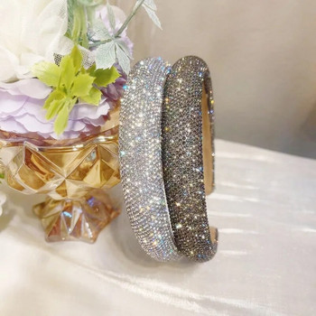 Full Rhinestone Luxury Headband Sponge Thickened Ladies Heightening Hairband Rhinestone 2022 Αξεσουάρ για τα μαλλιά με νέα κορεατική σχεδίαση