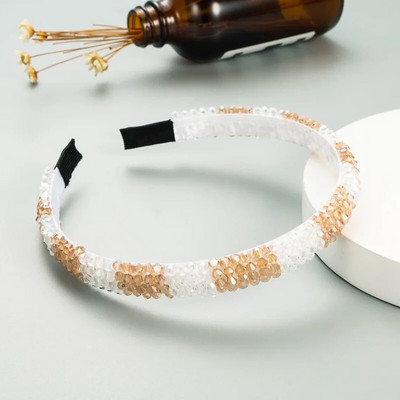 Pilnīga Rhinestone luksusa sūkļa galvas saite, biezināta sieviešu paaugstinoša Rhinestone matu lente 2022. gada jauna korejiešu dizaina matu aksesuāri