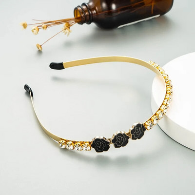 Pilnīga Rhinestone luksusa sūkļa galvas saite, biezināta sieviešu paaugstinoša Rhinestone matu lente 2022. gada jauna korejiešu dizaina matu aksesuāri