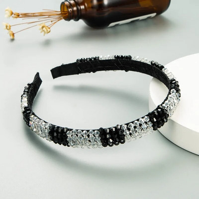 Pilnīga Rhinestone luksusa sūkļa galvas saite, biezināta sieviešu paaugstinoša Rhinestone matu lente 2022. gada jauna korejiešu dizaina matu aksesuāri