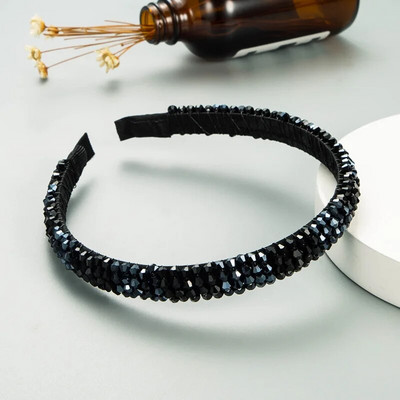 Pilnīga Rhinestone luksusa sūkļa galvas saite, biezināta sieviešu paaugstinoša Rhinestone matu lente 2022. gada jauna korejiešu dizaina matu aksesuāri