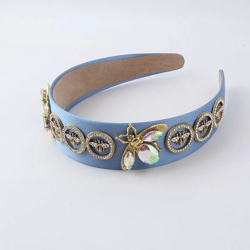 Barokk strassz üveg kő méhecske kézzel készített fejpántok hajpántok nőknek lányoknak hajkiegészítők