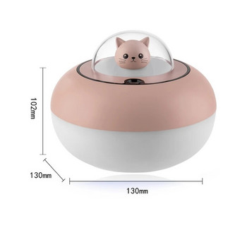 Cute Cat υγραντήρας αέρα USB Aroma Essential Oil Diffuser Υπνοδωμάτιο Humidificador Cool Mist Vaporizer Light LED για το σπίτι
