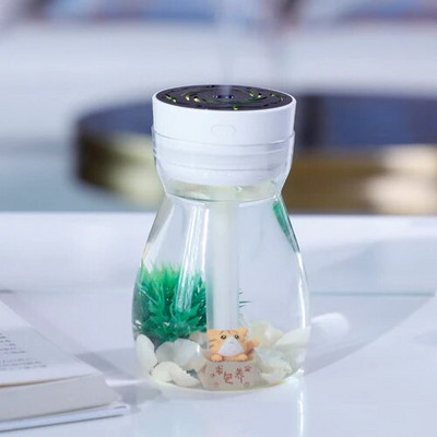 380 ml maastiku USB õhuniisutaja elektriline mini ultraheli jaheda vee aroomi difuusor 7 värvi LED öövalgusega kodutuppa