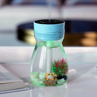 380 ml maastiku USB õhuniisutaja elektriline mini ultraheli jaheda vee aroomi difuusor 7 värvi LED öövalgusega kodutuppa