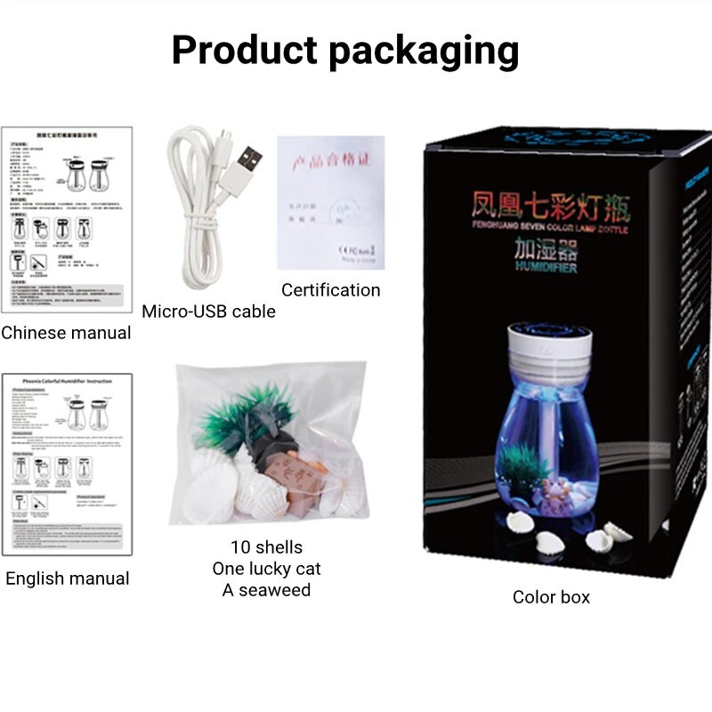 380 ml maastiku USB õhuniisutaja elektriline mini ultraheli jaheda vee aroomi difuusor 7 värvi LED öövalgusega kodutuppa