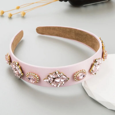 Vintage luksusa modes kalnu kristāla ziedu bumbieru matu lente galvas lente sievietēm skaisti matu aksesuāri