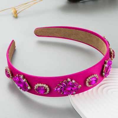 Vintage luksusa modes kalnu kristāla ziedu bumbieru matu lente galvas lente sievietēm skaisti matu aksesuāri