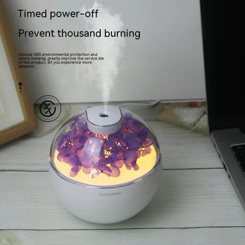 Eternal Flower USB Humidifier Color Cup Home Υπνοδωμάτιο Επιφάνεια εργασίας γραφείου Αθόρυβος μεγάλος υγραντήρας ψεκασμού με νυχτερινό φως Ζεστό φως