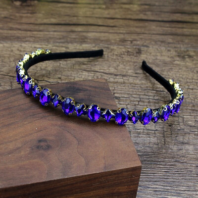 roku darbs dzirkstoši rozā zaļi kristāli luksusa matu lentes dimanta matu rotaslietas strass galvassegas modes sievietēm meitenēm