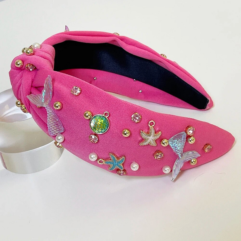 Bohēmijas Ethnic Shell Star Pearl matu lente Galvas lente Pieaugušo matu aksesuāri Hair Jewley