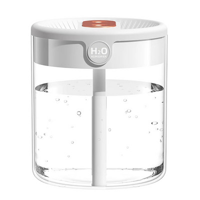 H2o gaisa mitrinātājs 2L lielas ietilpības dubultā sprausla ar LCD mitruma displeja aromāta ēterisko eļļu difuzoru mājas pārnēsājamam USB