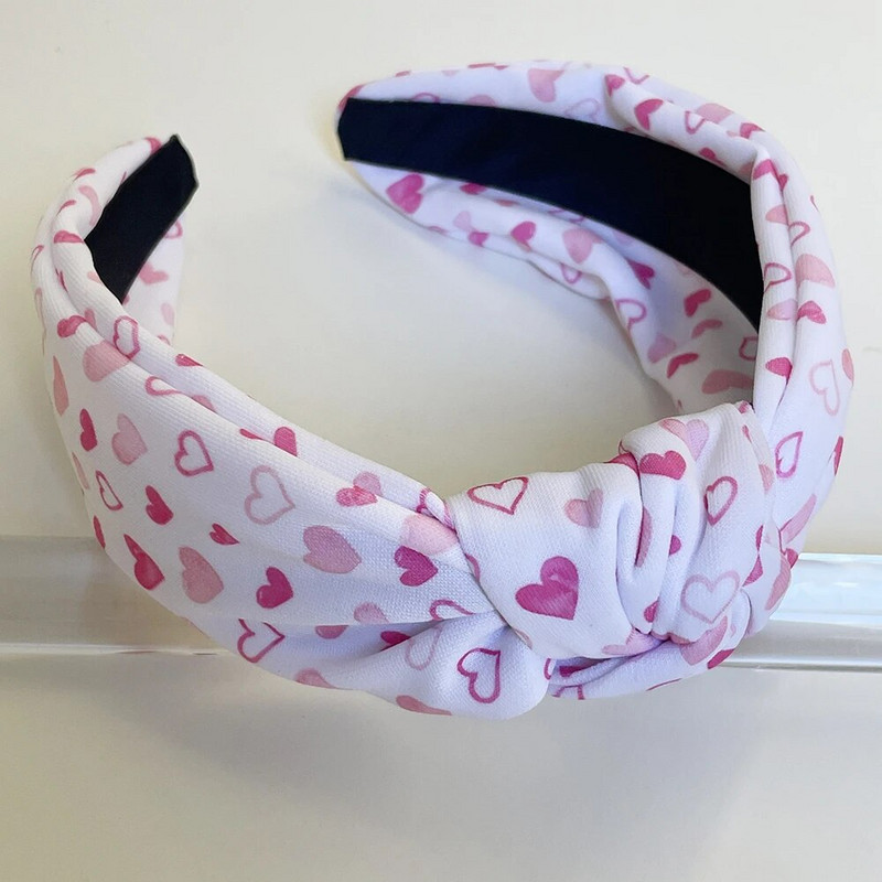 Valentīndienas rozā sarkana sirds matu lente galvas saite pieaugušajiem matiem aksesuāri Hair Jewley