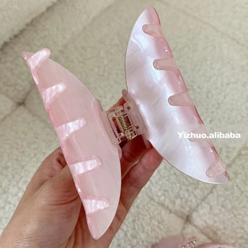 Κορεάτικα γλυκά ροζ στρας Καρδιά κλιπ για γυναίκες Kawaii Fashion ρετρό κλιπ μαλλιών Acetate Αξεσουάρ για τα μαλλιά Δώρα κοσμήματα