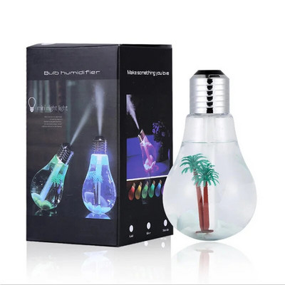 Υγραντήρας Bulb 400ml Μεγάλης χωρητικότητας Desktop Art Air Humidifier Colorful Night Light Diffuser USB Mini Purifier