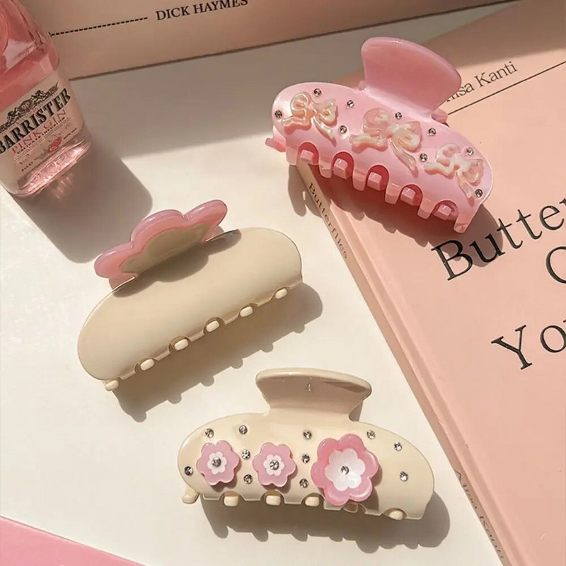 Peakate Juukseklambrid Mood Juukseehted Roosa kikisõlme muster hobusesaba Juuksenõel Magus peakate Juuste küünised