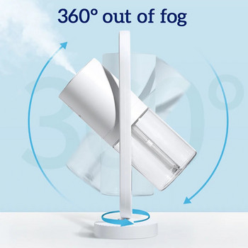 Преносим мини овлажнител 200 ml Cool Mist 360 градуса въртящ се настолен пулверизатор Хидратиращо устройство LED нощна светлина Овлажнител на въздуха