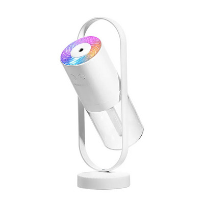 Φορητός μίνι υγραντήρας 200ml Cool Mist 360 μοιρών Περιστρεφόμενος ατμοποιητής επιφάνειας εργασίας Ενυδατική συσκευή LED Night Light Αέρας