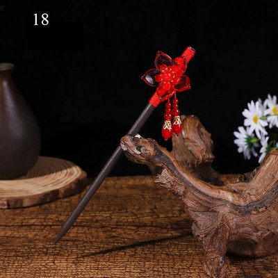 Käsitsi valmistatud luksuslikud lillelised juuksenõelad Juuksepulgad Vintage puidust Hiina juuksepulganõelad naistele juuksekaunistused ehted aksessuaarid