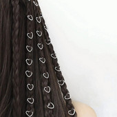 30 gab. Sieviešu sirds dizains, moderns bohēmiešu hipiju stila matu gredzens matu dekorēšanai/piederumi